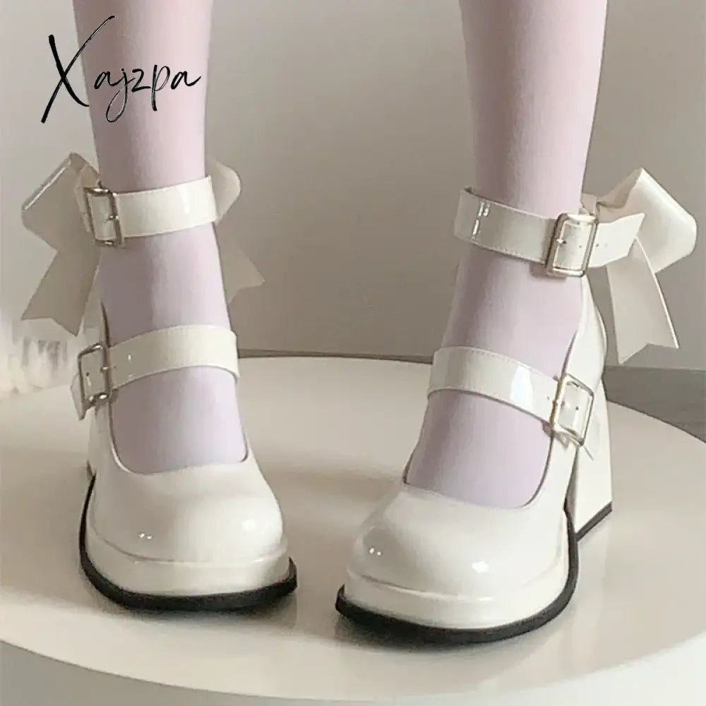 Bow Mary Jane High Heels Women Shoes Dress Lolita Shallow Fashion Sandals New 2024 Spring Designer Casual Pumps Femme Zapatos Tunics Recommended stylist Bow Mary Jane High Heels Women Shoes Dress Lolita Shallow Fashion Sandals New 2024 Spring Designer Casual Pumps Femme Zapatos Tunics Recommended stylist