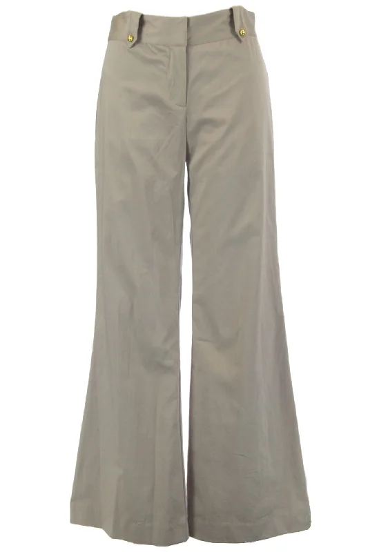 ELIZABETH MCKAY Silver Cotton Blend Katherine Dress Pants 1071 $195 NWT Tunics Solid Classic