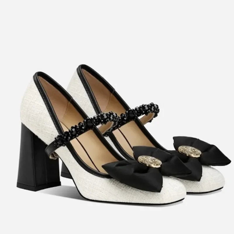 Fad Crystal High Heels Shoes Sweet Bow Mary Jane Sandals Women New Autumn Sexy Dress Party Pumps Shallow Lolita Mujer Shoes Tunics Versatile stylish Fad Crystal High Heels Shoes Sweet Bow Mary Jane Sandals Women New Autumn Sexy Dress Party Pumps Shallow Lolita Mujer Shoes Tunics Versatile stylish