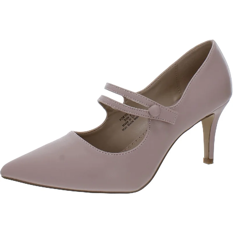Journee Collection Womens Sidney  Faux Leather Pointed Toe Dress Heels Tunics Brand named